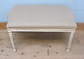 Large Painted Upholstered Stool